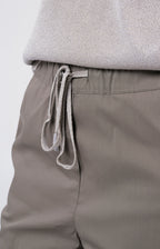 Pantalone in cotone stretch con coulisse