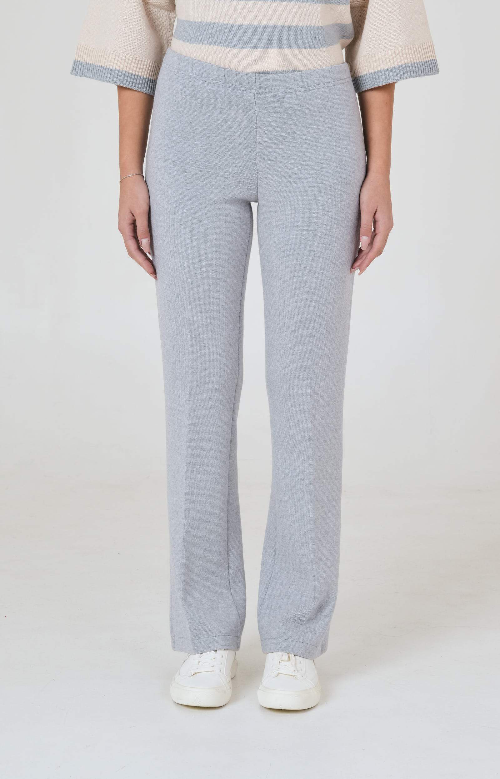 Wool knit trousers