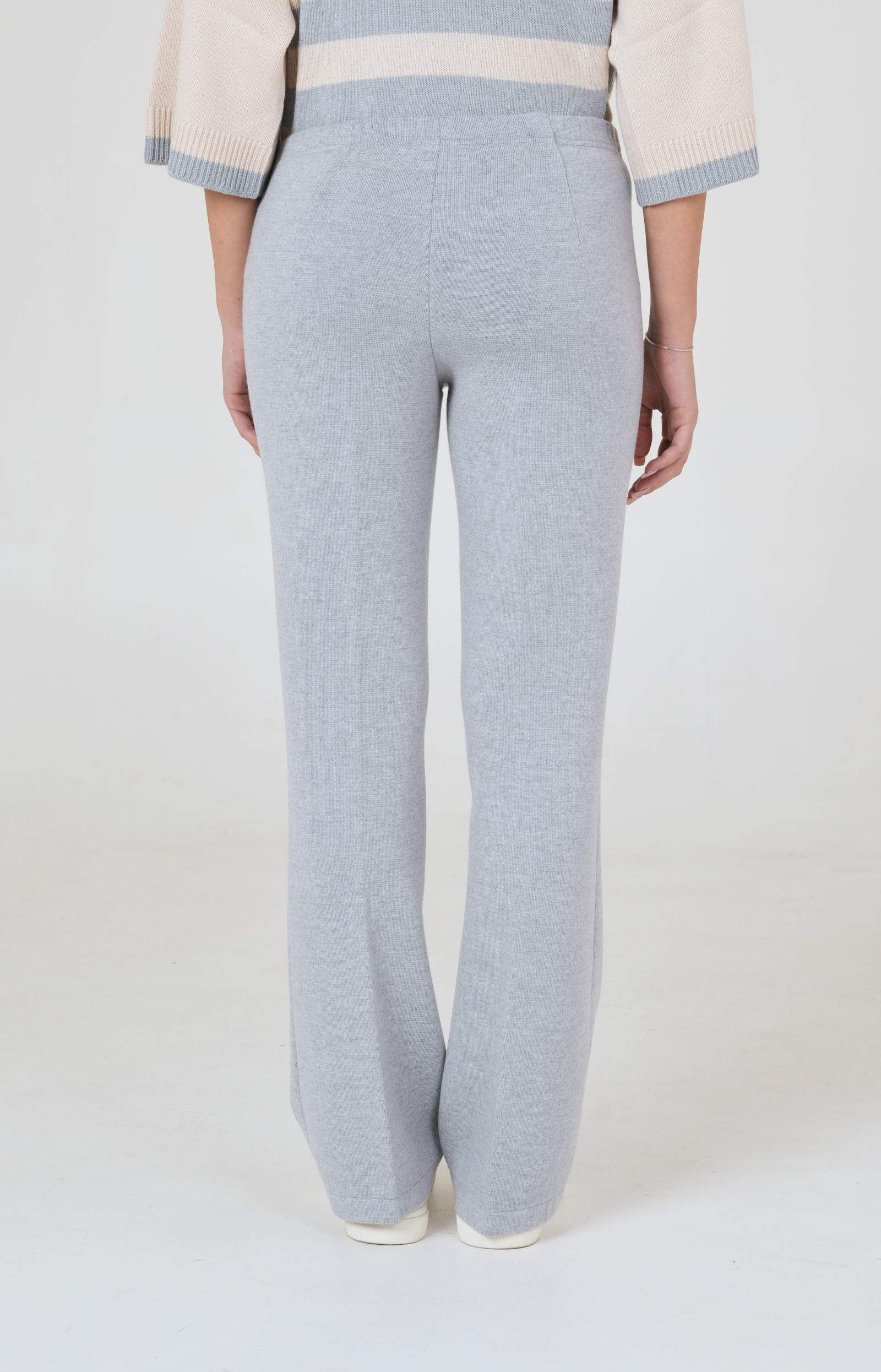 Wool knit trousers