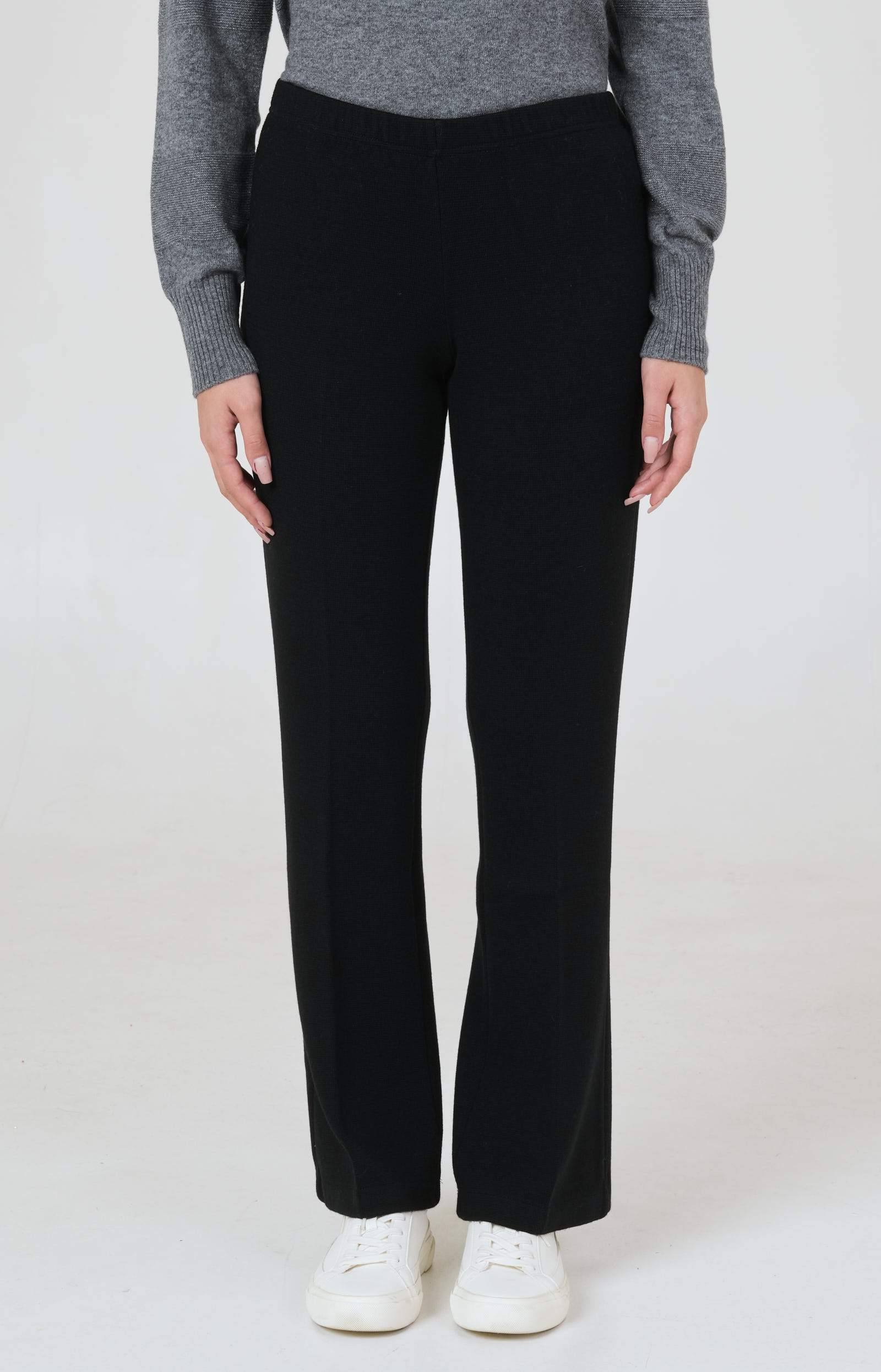 Wool knit trousers