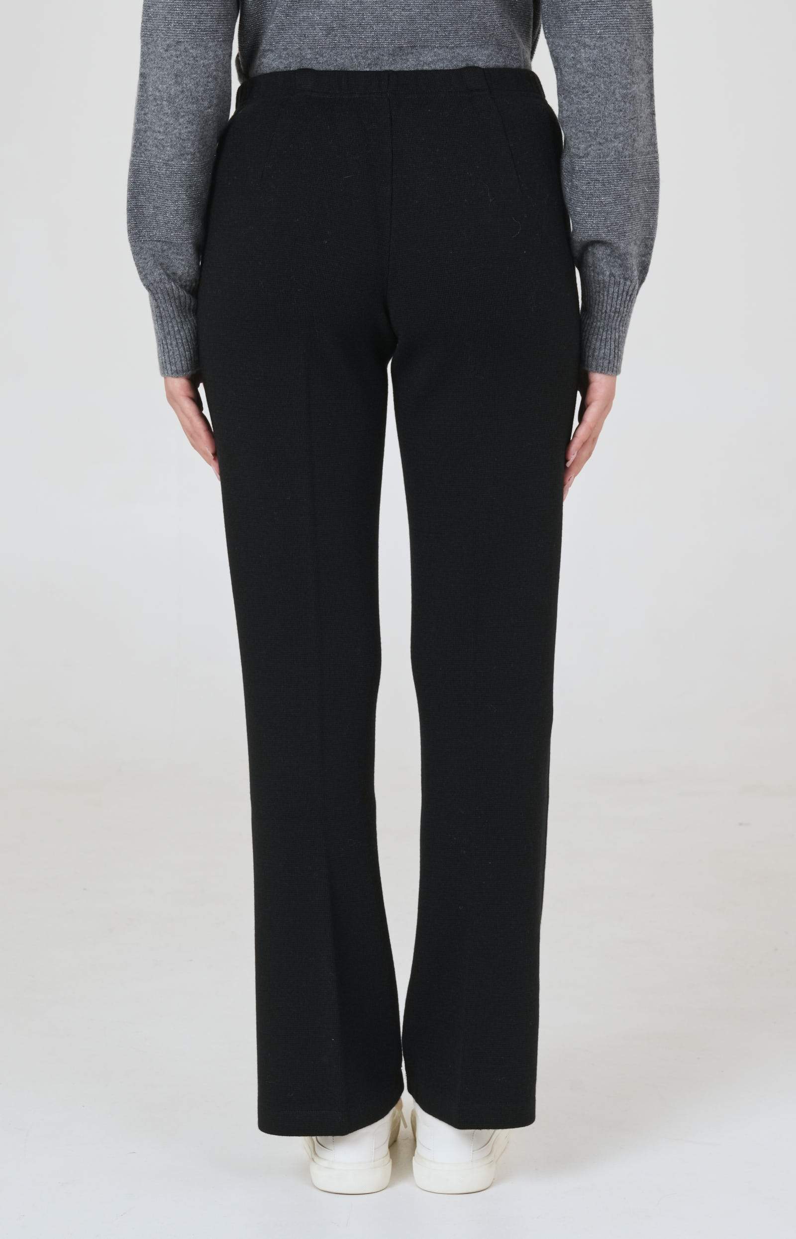 Wool knit trousers