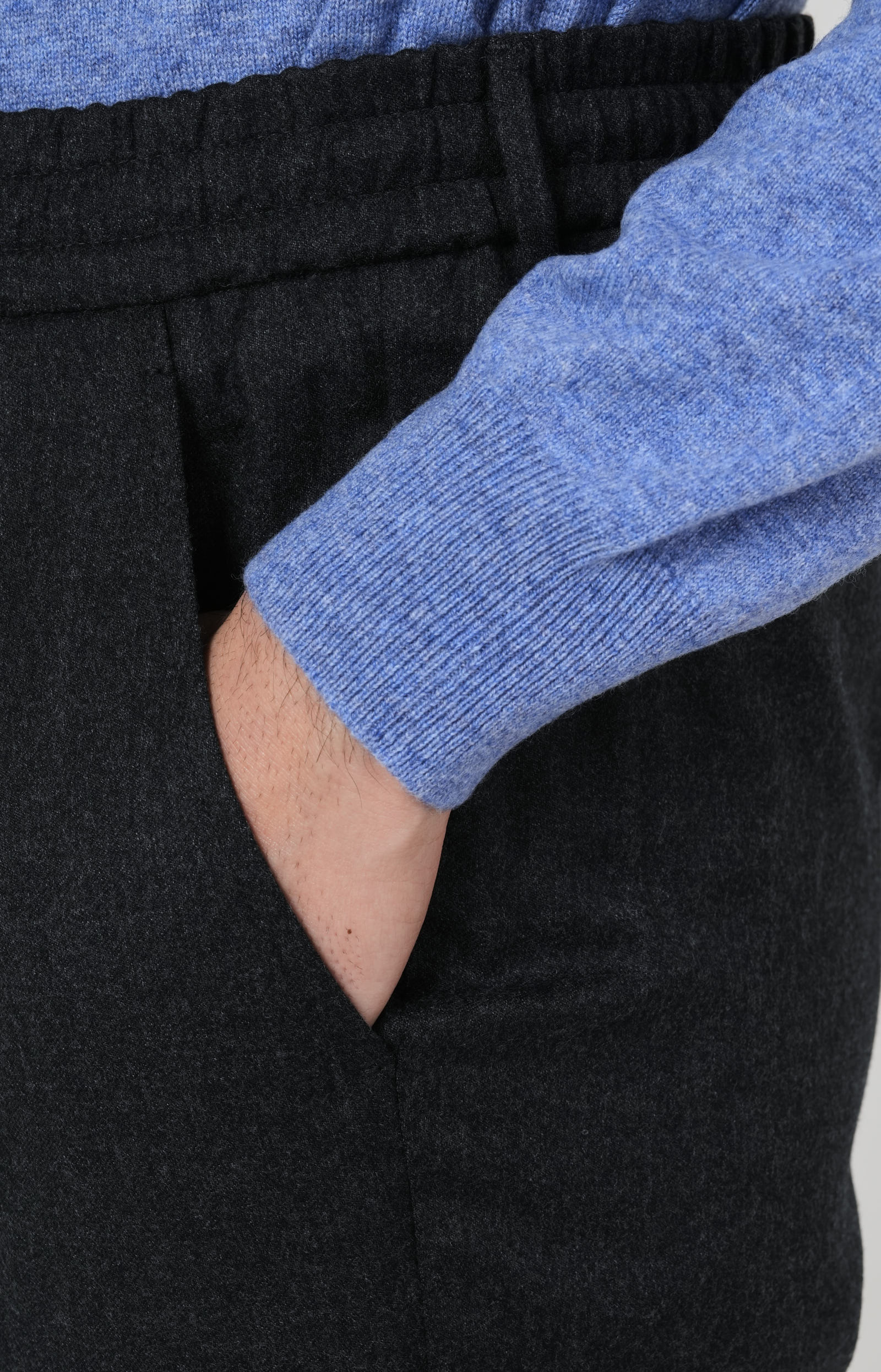 "Leisure Fit" flannel trousers