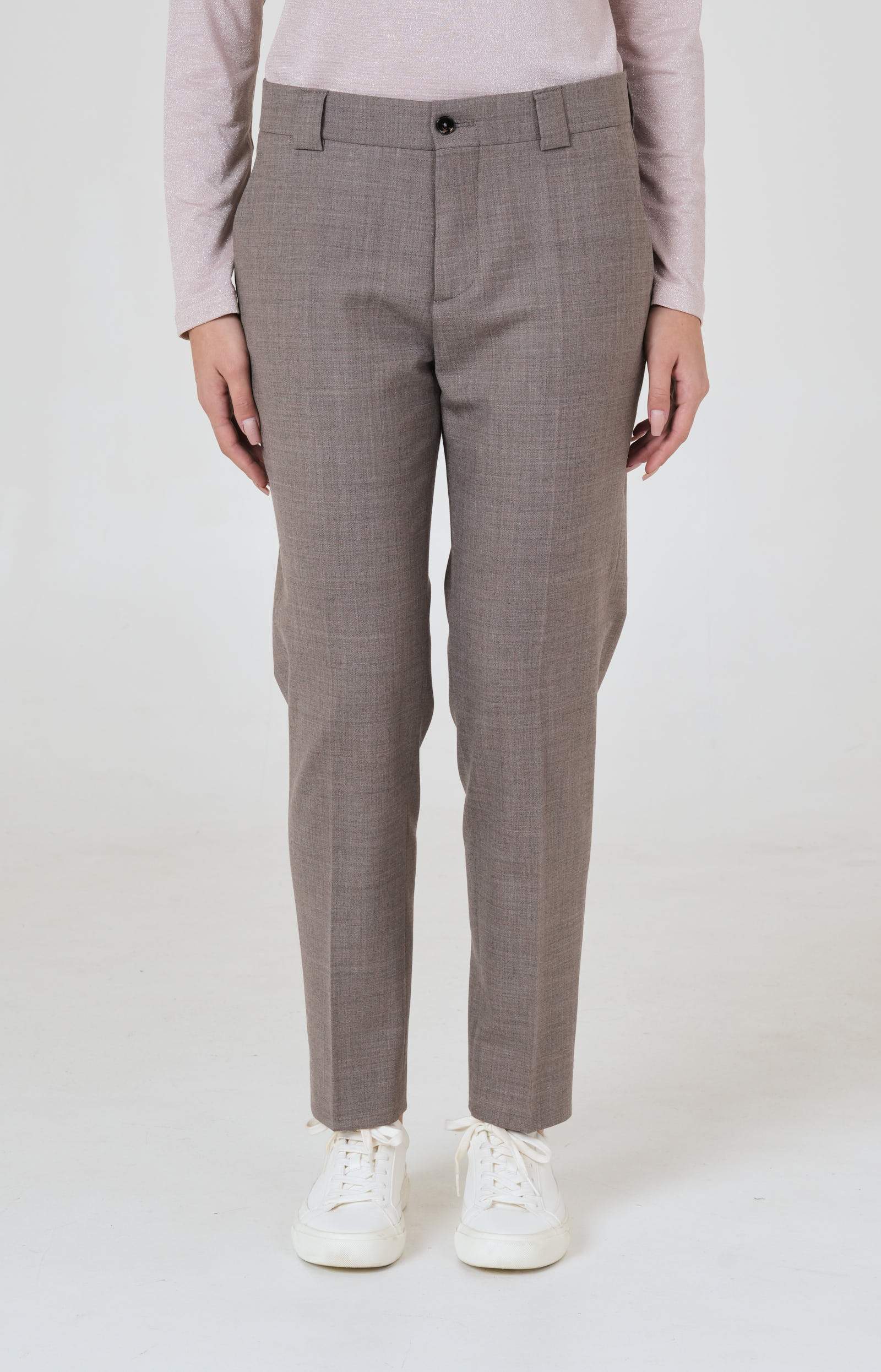 Stretch wool trousers with America pocket