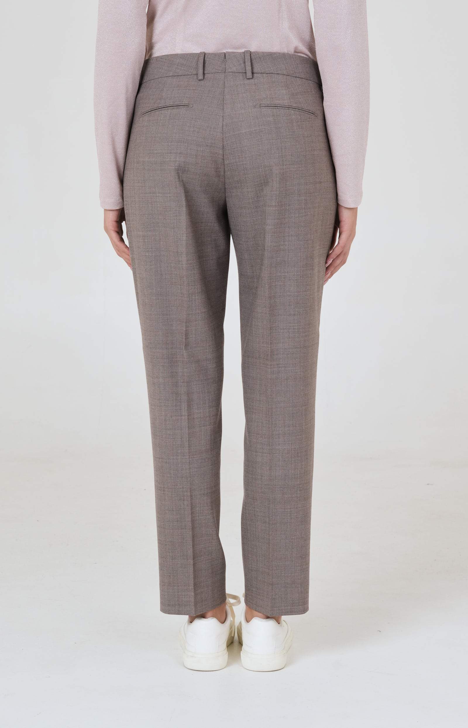 Stretch wool trousers with America pocket