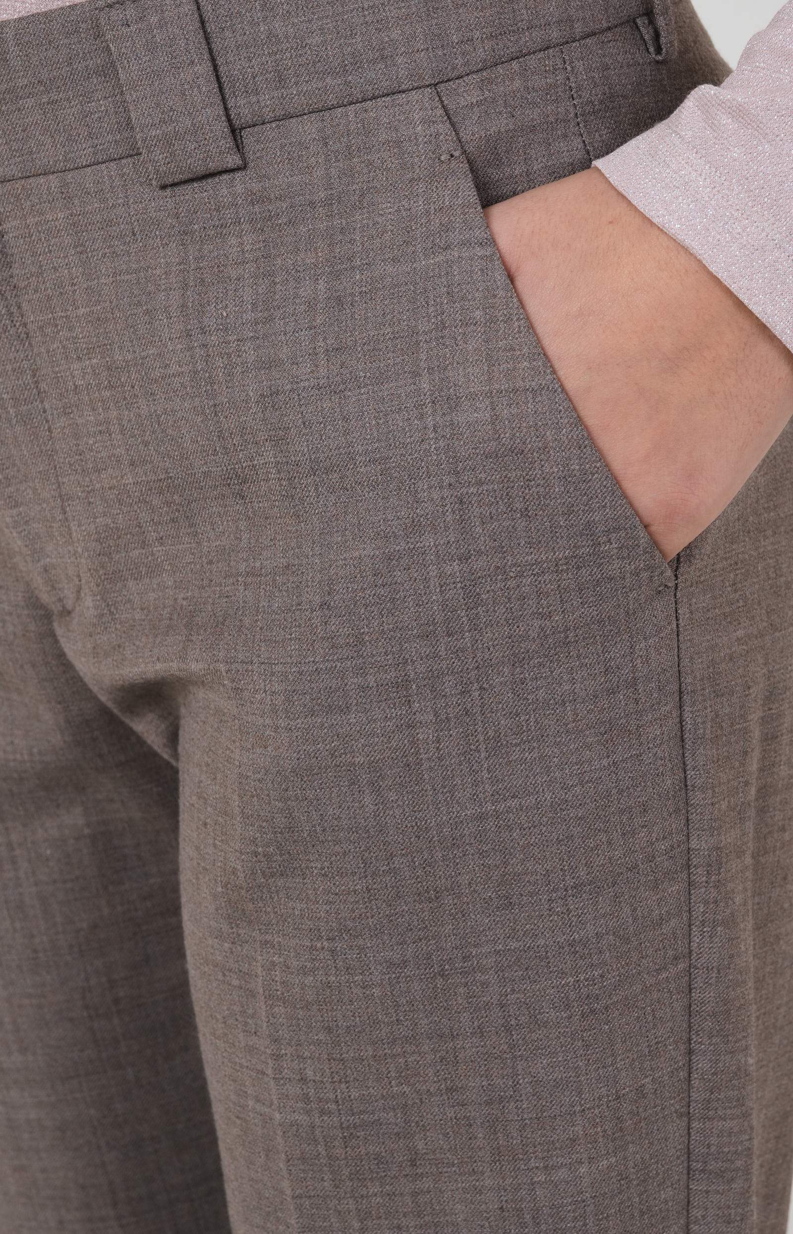 Stretch wool trousers with America pocket