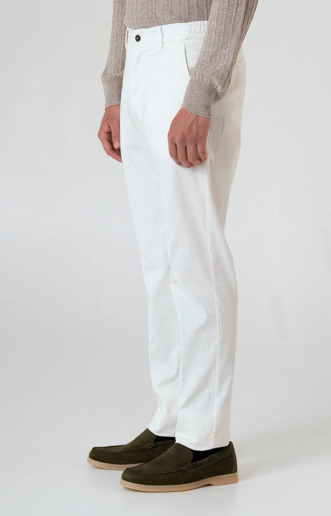 Comfort stretch cotton trousers with America pocket