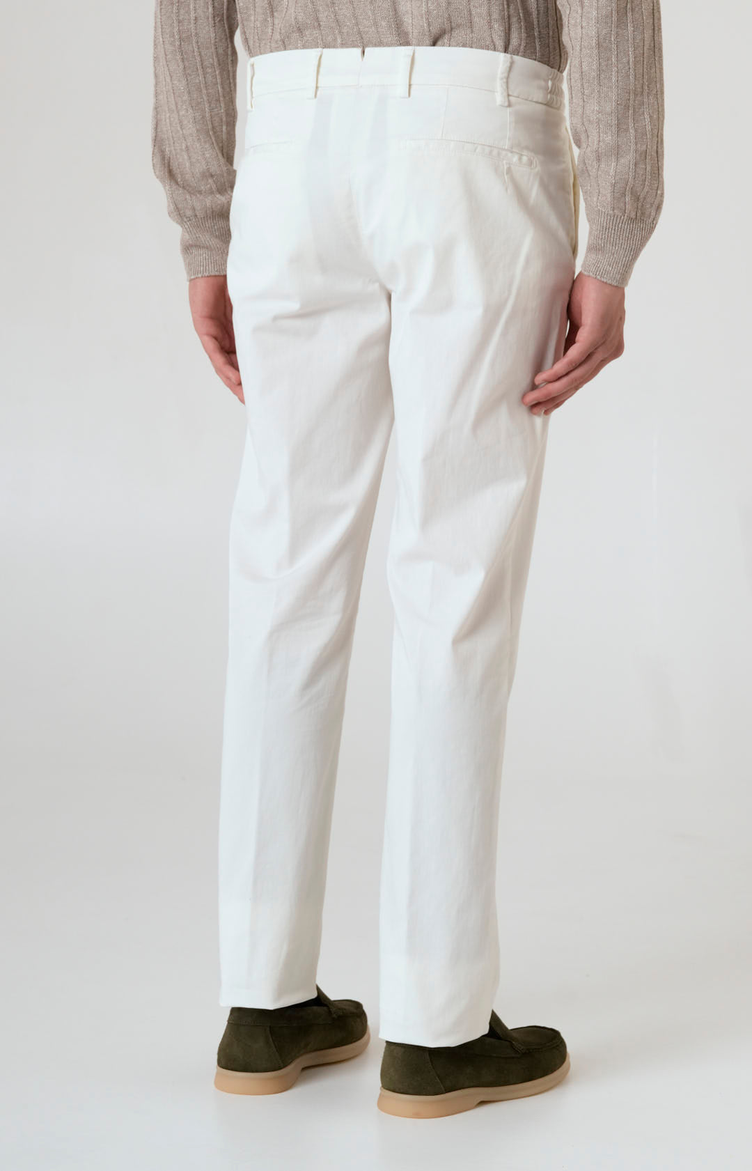 Comfort stretch cotton trousers with America pocket