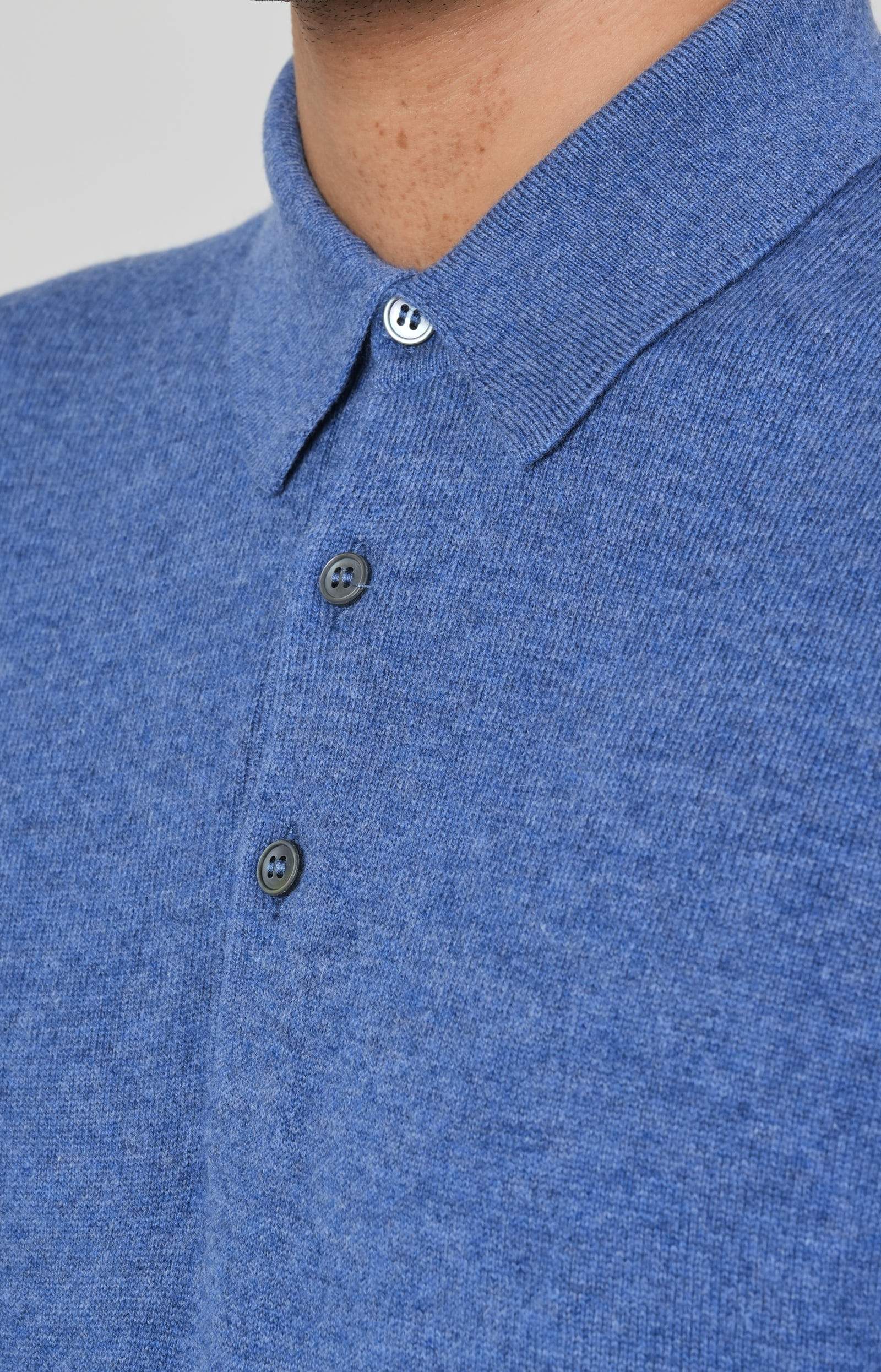 Wool and cashmere polo shirt