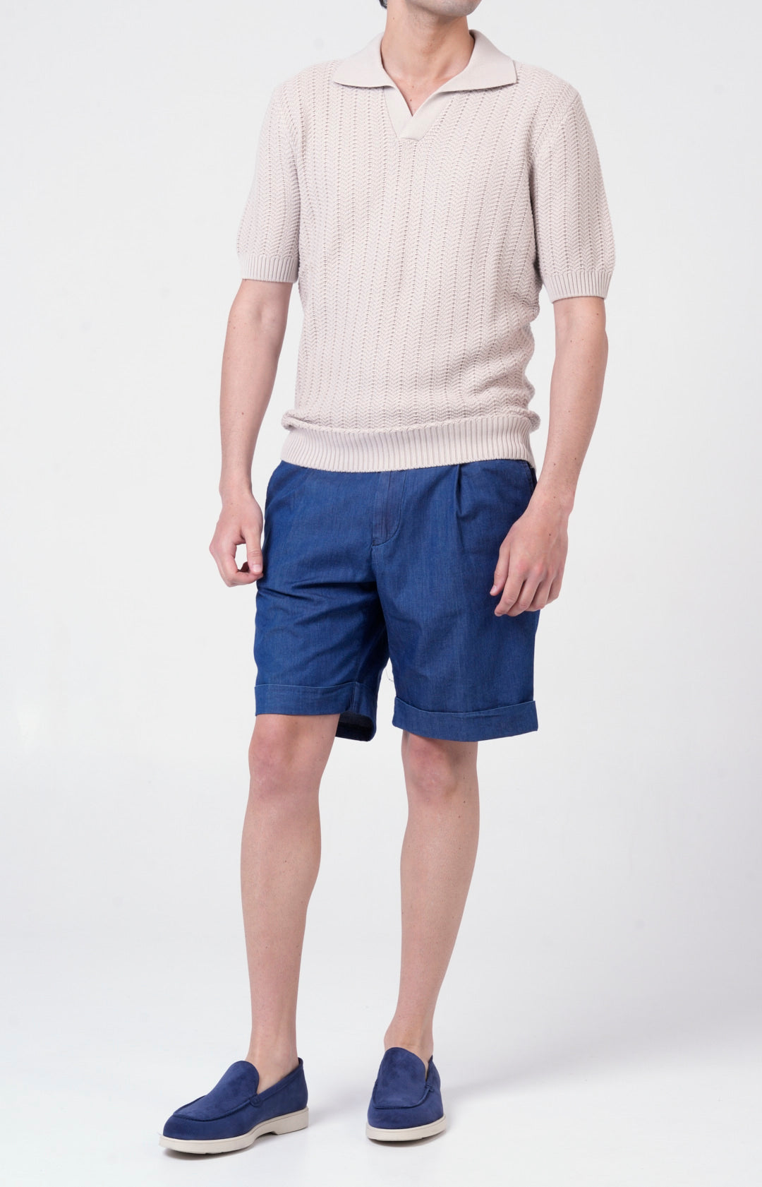 Polo manica corta in cotone tricot