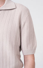 Polo manica corta in cotone tricot