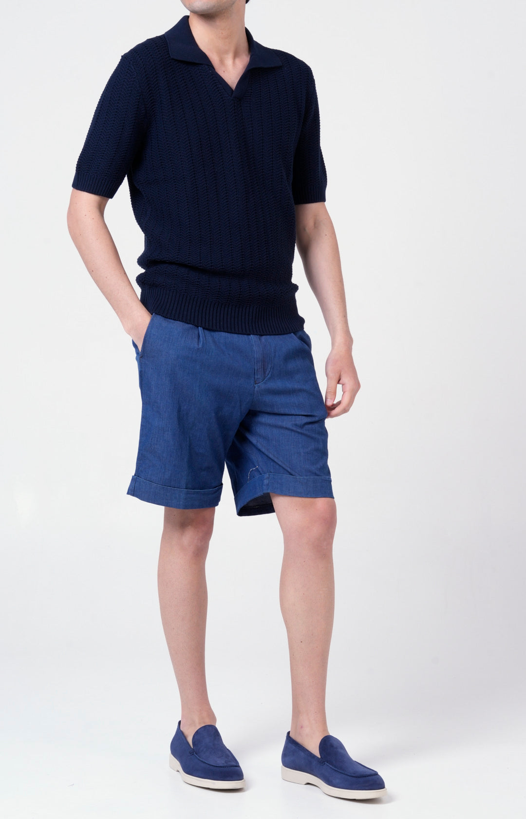 Polo manica corta in cotone tricot