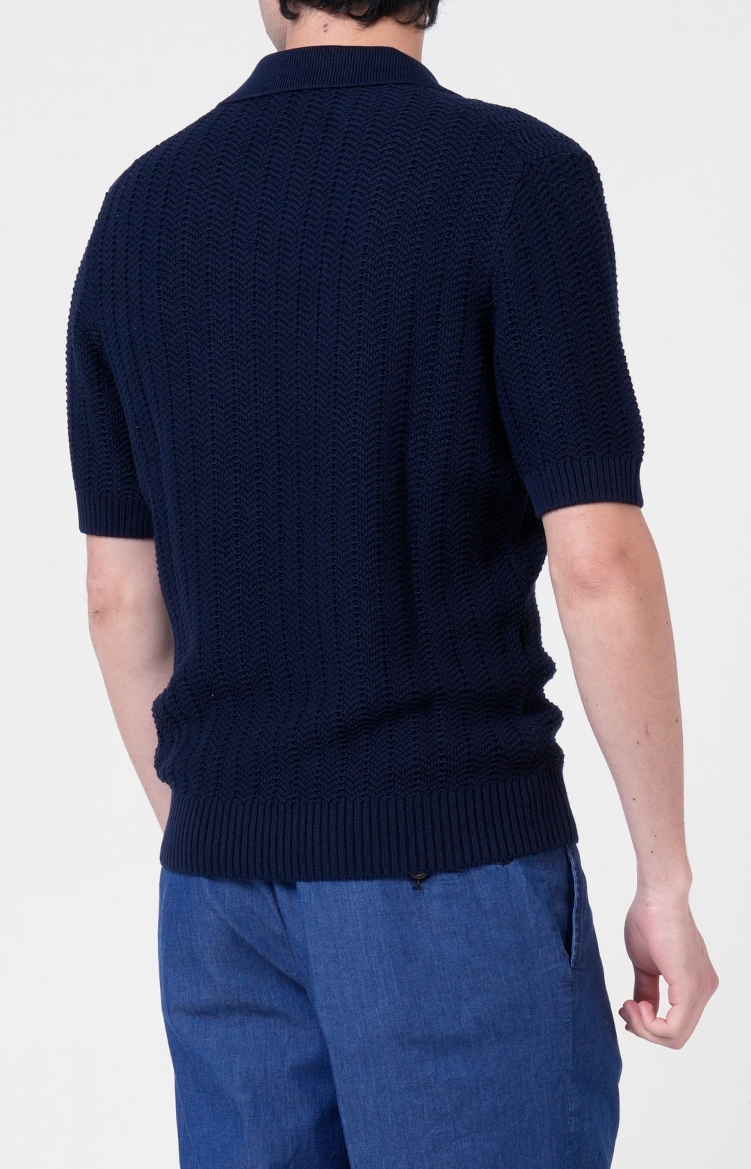 Polo manica corta in cotone tricot