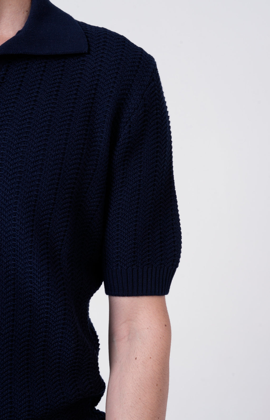 Polo manica corta in cotone tricot