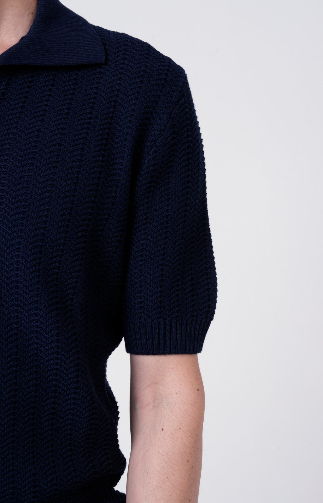 Polo manica corta in cotone tricot