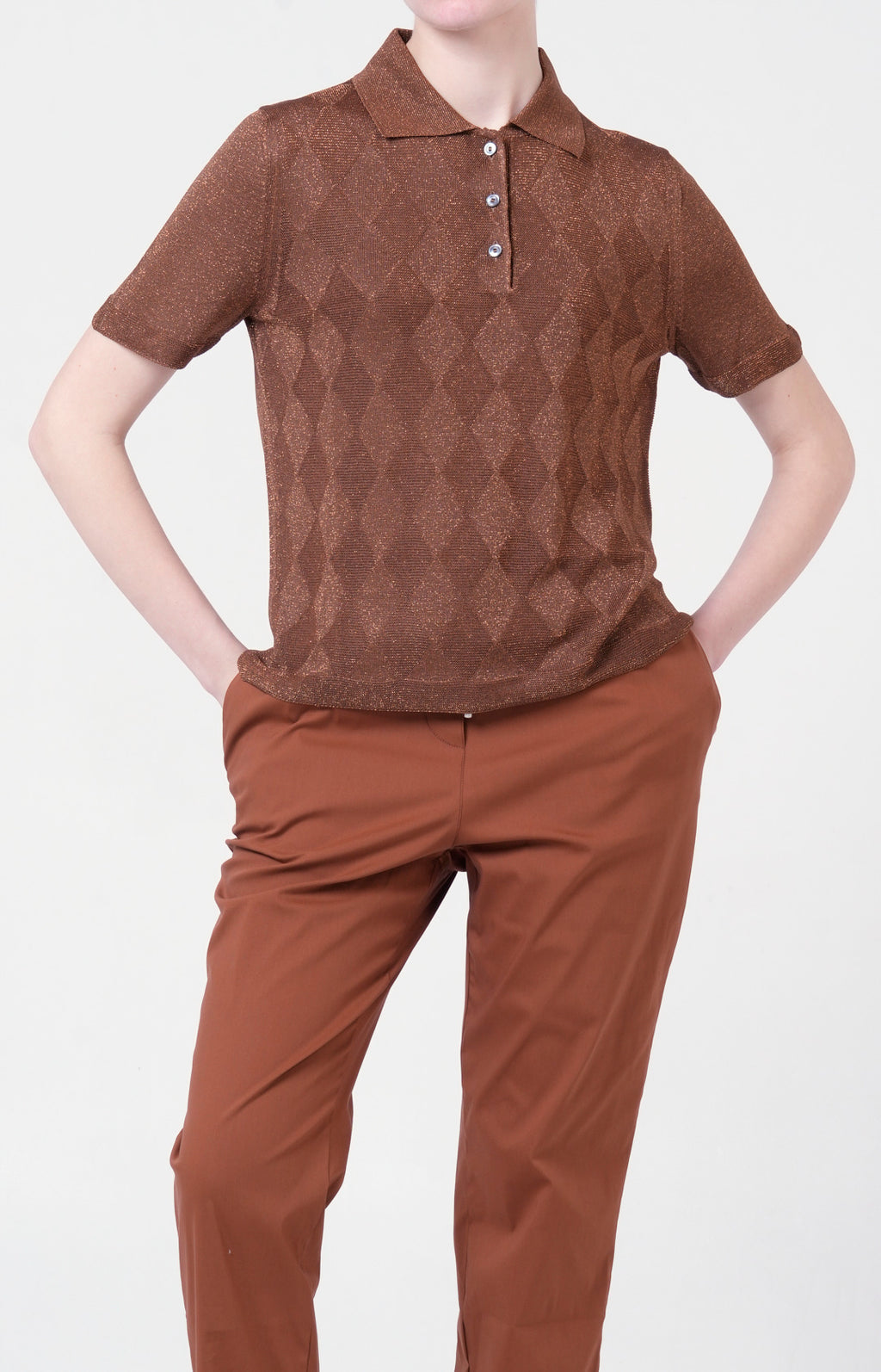 Polo manica corta in maglia