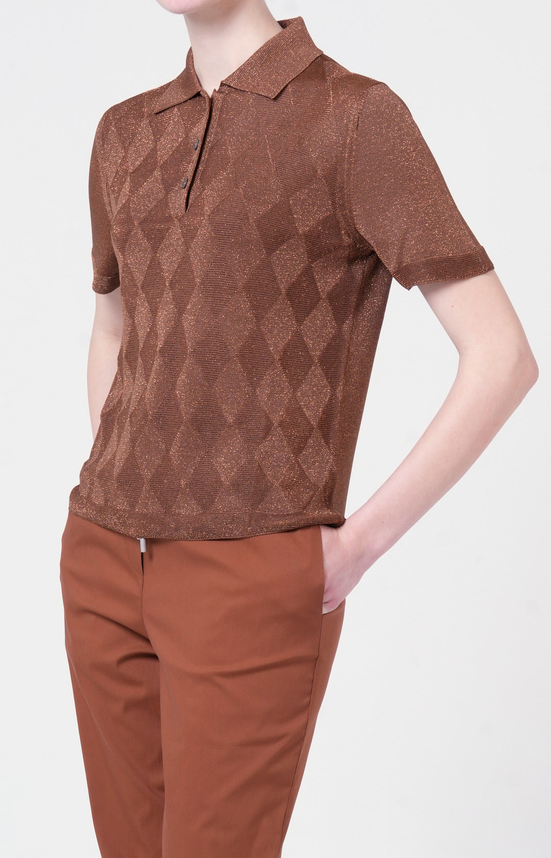 Polo manica corta in maglia