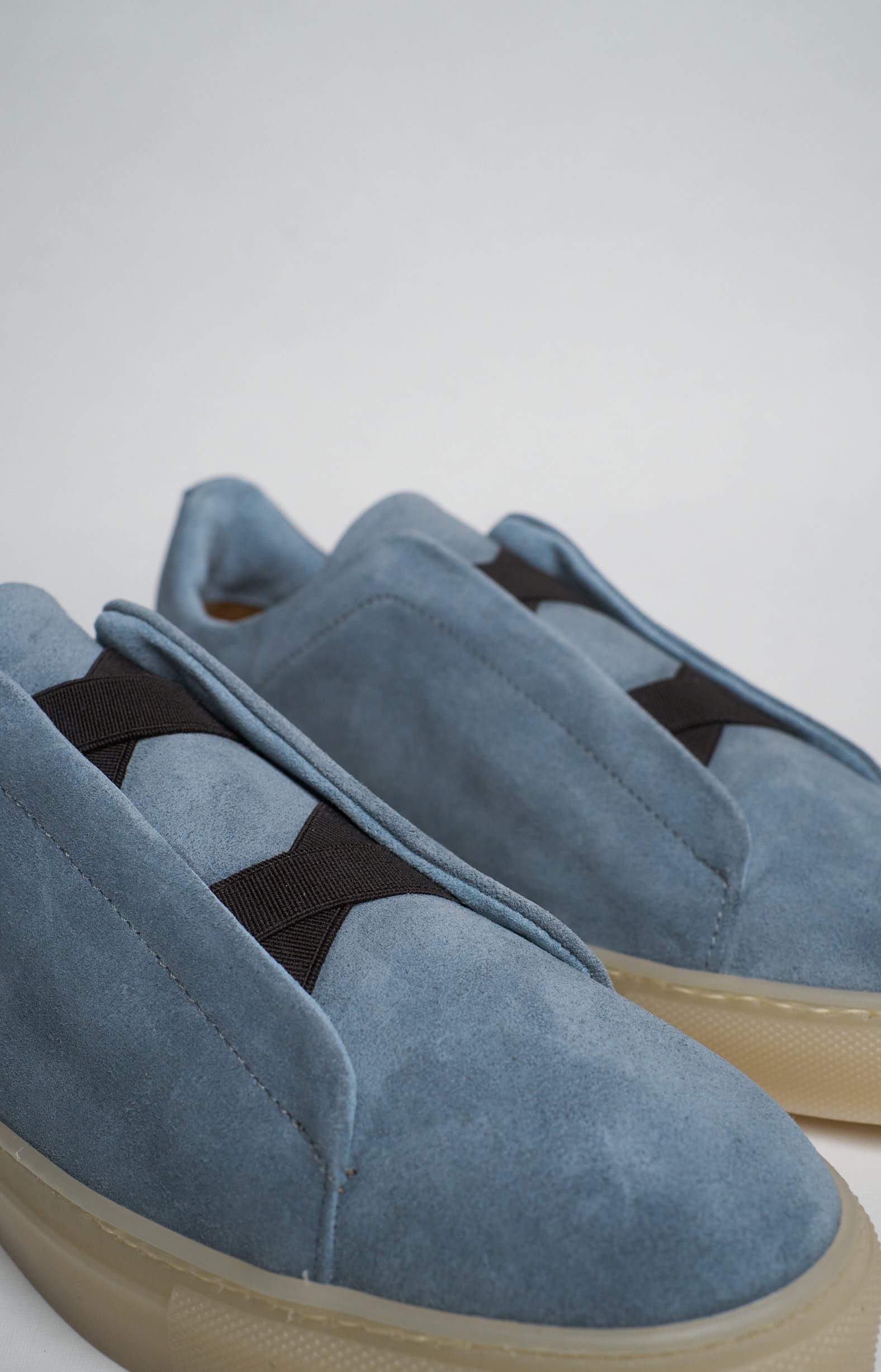 "NEW" Sneakers slip-on in pelle scamosciata