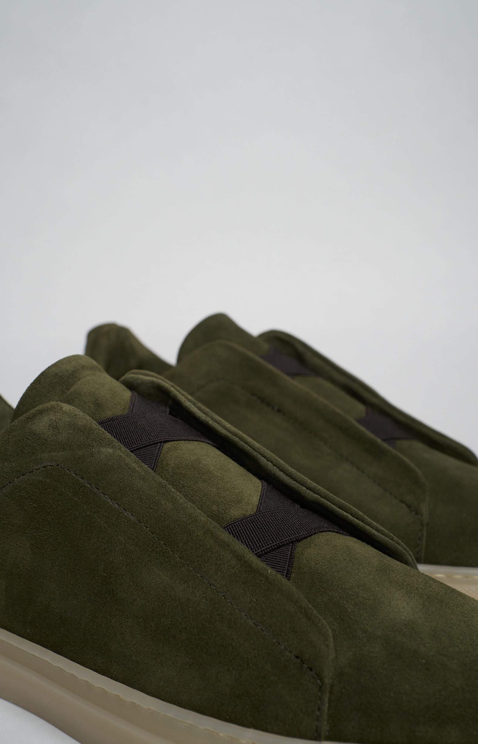 "NEW" Sneakers slip-on in pelle scamosciata