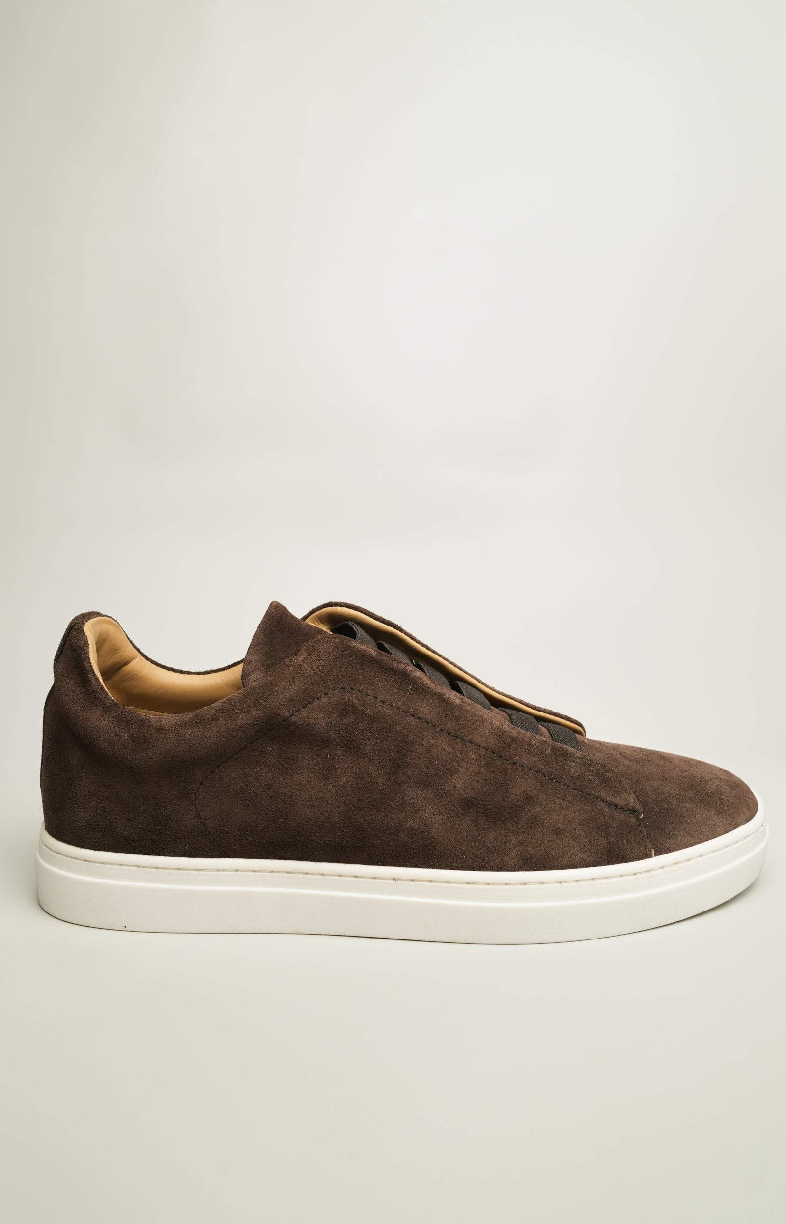 Sneakers slip-on in pelle scamosciata