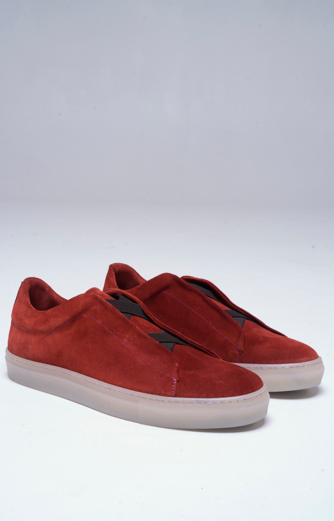 "NEW" Sneakers slip-on in pelle scamosciata