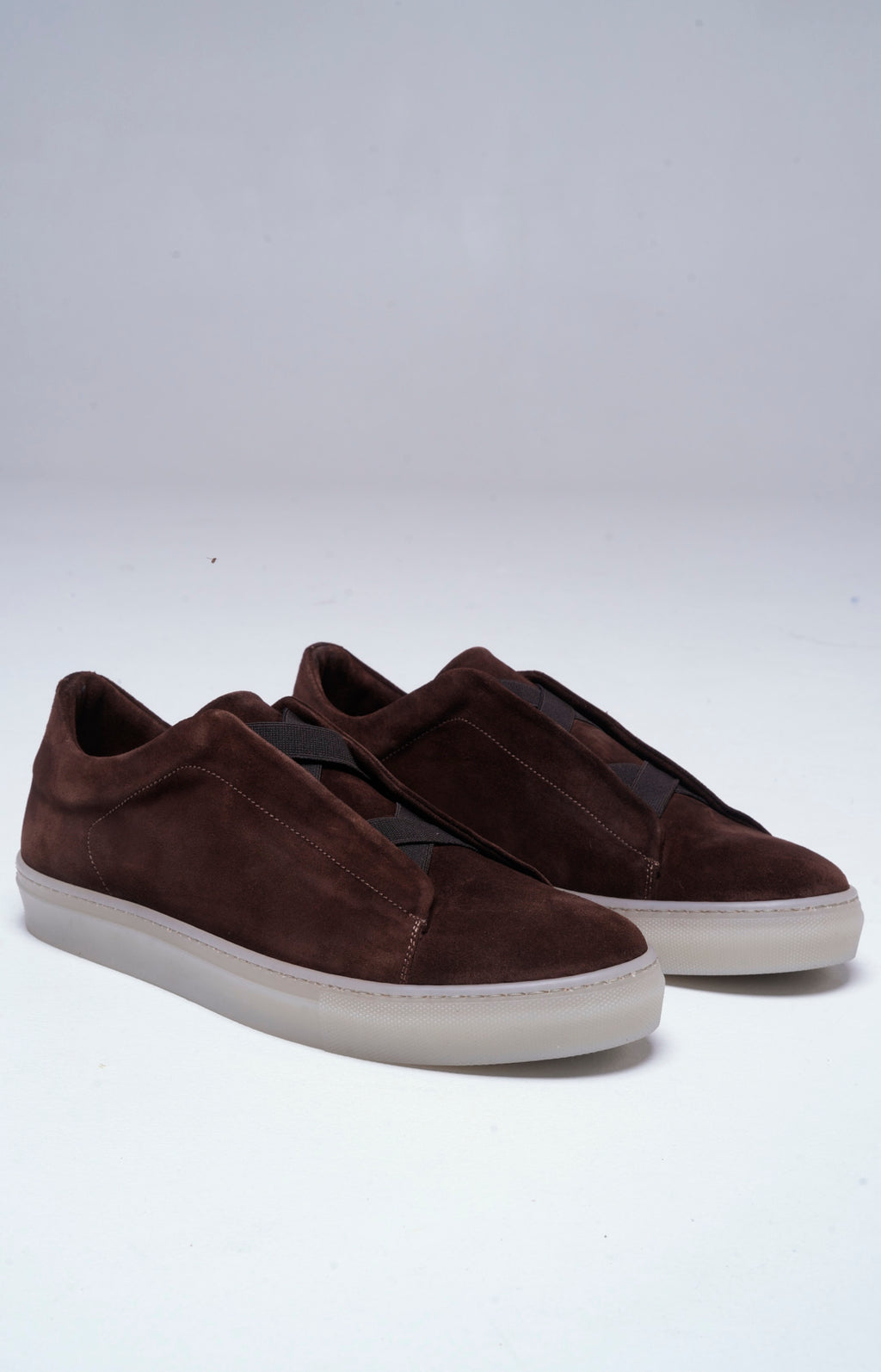 "NEW" Sneakers slip-on in pelle scamosciata