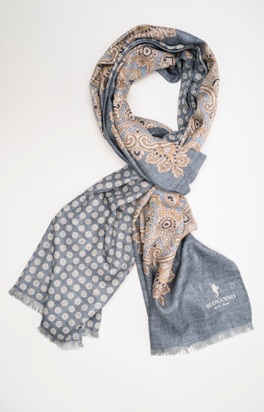 Sciarpa double in seta fantasia