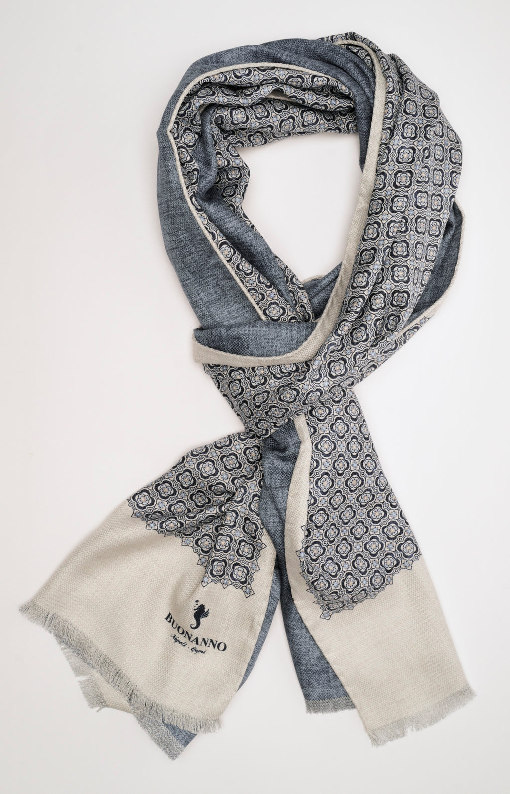 Sciarpa double in seta fantasia