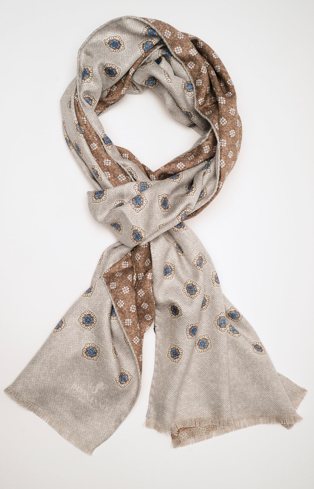 Sciarpa double in seta fantasia