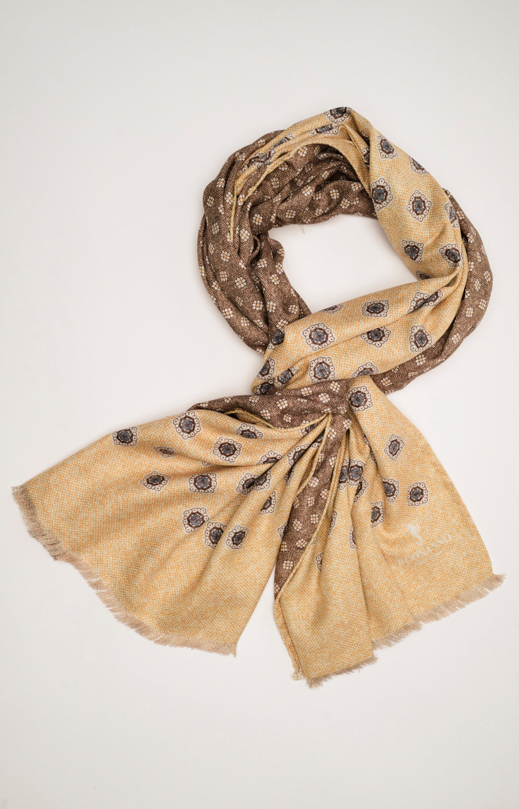 Double patterned silk scarf