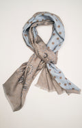 Double patterned silk scarf