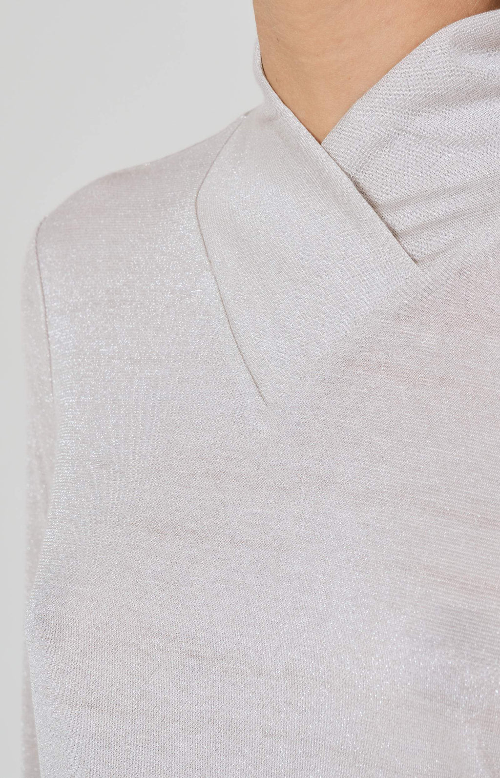 Cross-neck sweater