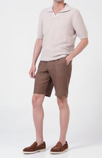 Bermuda in lino e cotone tricot