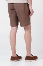 Bermuda in lino e cotone tricot