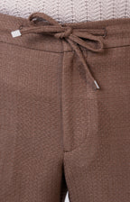 Bermuda in lino e cotone tricot