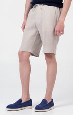 Bermuda in lino e cotone tricot