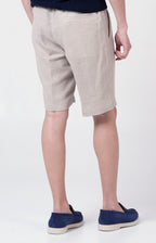 Bermuda in lino e cotone tricot