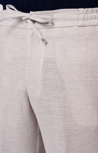 Bermuda in lino e cotone tricot