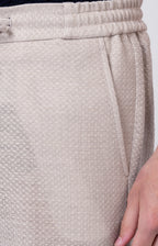 Bermuda in lino e cotone tricot