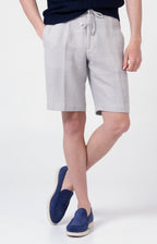 Bermuda in lino e cotone tricot