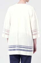 Twin-set in maglia con inserti in tulle