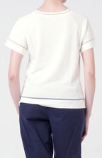 Twin-set in maglia con inserti in tulle
