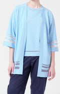 Twin-set in maglia con inserti in tulle