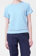 Twin-set in maglia con inserti in tulle