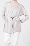 Twin-set in lurex con cintura