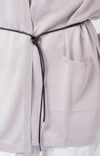 Twin-set in lurex con cintura