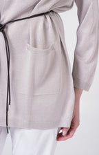 Twin-set in lurex con cintura