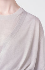 Twin-set in lurex con cintura