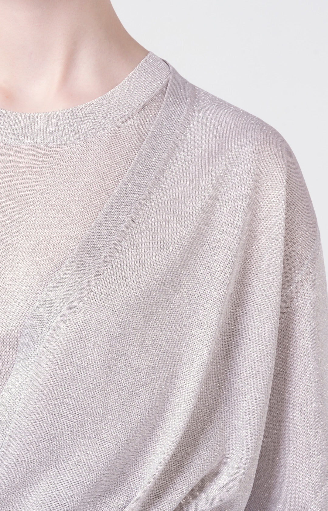 Twin-set in lurex con cintura