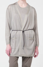 Twin-set in lurex con cintura