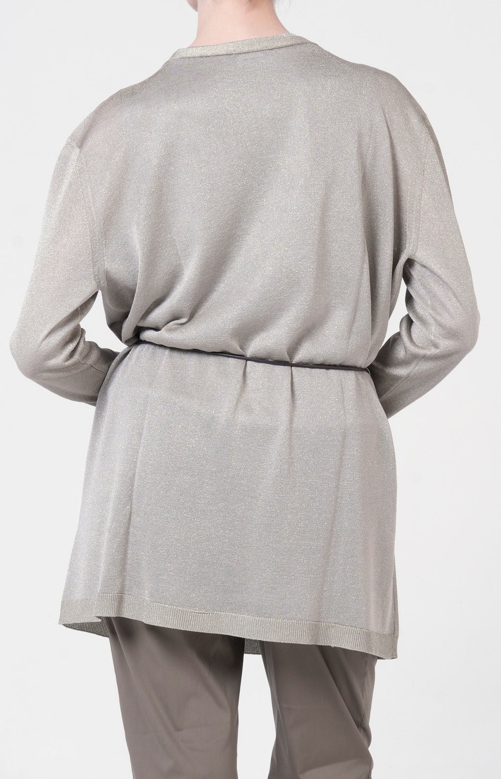 Twin-set in lurex con cintura